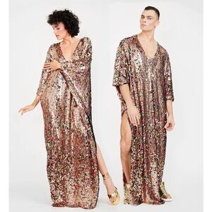 Kaftko - The Sequin Kaftan // RAINBOW GOLD